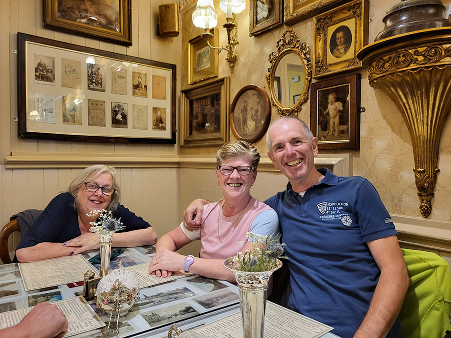 Geertjan and Linda at Effie's Tearoom