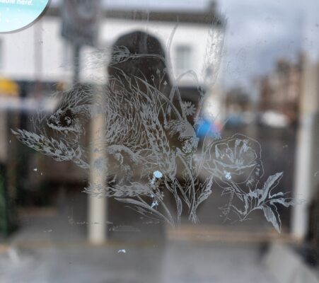 Mouse etching on the window